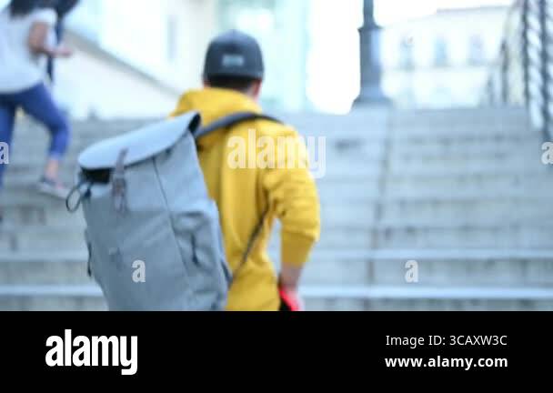 Backpack stairs Stock Videos & Footage - HD and 4K Video Clips - Alamy