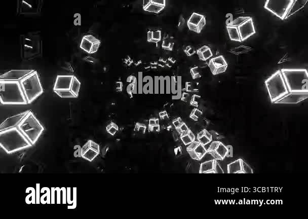 Exciting VJ loop on an abstract background with smooth flowing images ...