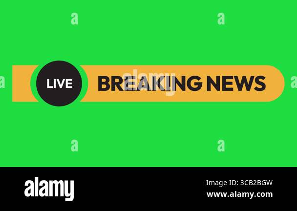 Collection of Breaking News lower thirds on the green screen 4k ...