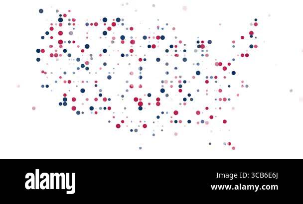 Map Falling Animated Falling Circles Form American Map Stock Video Footage - Alamy