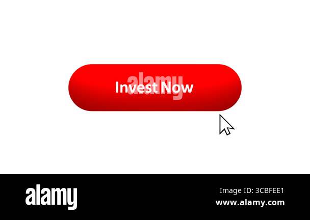 3D Rendered Animation of 'Invest Now' Button Clicked by Computer Mouse ...