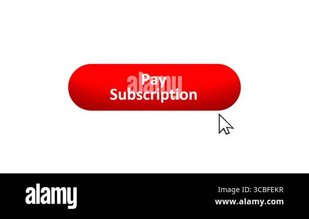 3D Rendered Animation of 'Pay Subscription' Button Clicked by Computer ...