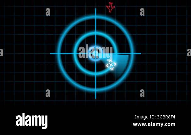 Animated digital radar system showing Stock Videos & Footage - HD and ...