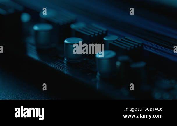 Macro view tech device structure inside modern technological gadget ...
