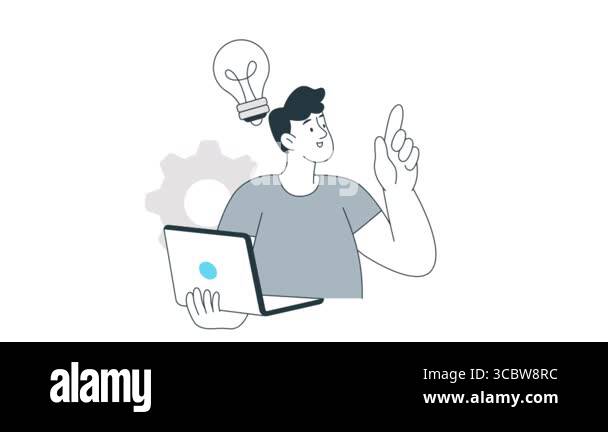 Business Management 2D Flat Animation Stock Video Footage - Alamy
