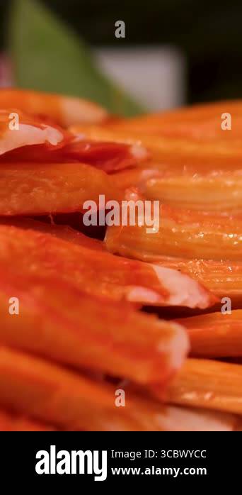 Surimmi Surimi sticks from crab Stock Videos & Footage - HD and 4K Video Clips ...