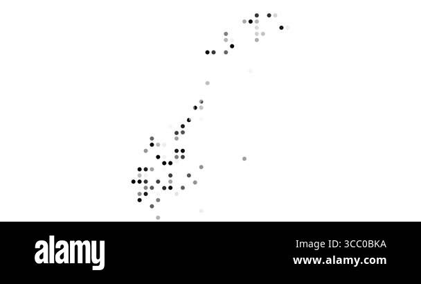 Visual Tech Dots Build Norway Territorial Map Stock Video Footage - Alamy