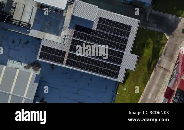 Energy efficient rooftop with multiple solar panels installed on a ...