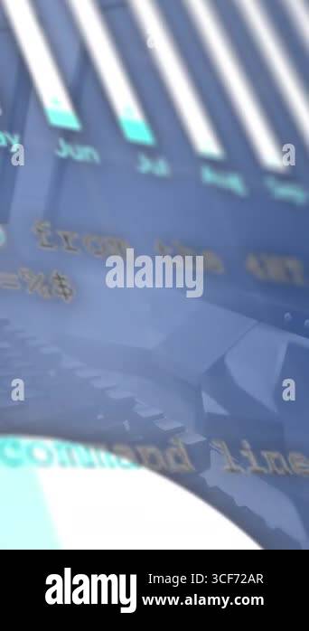 Animation of statistical data processing against computers on office ...