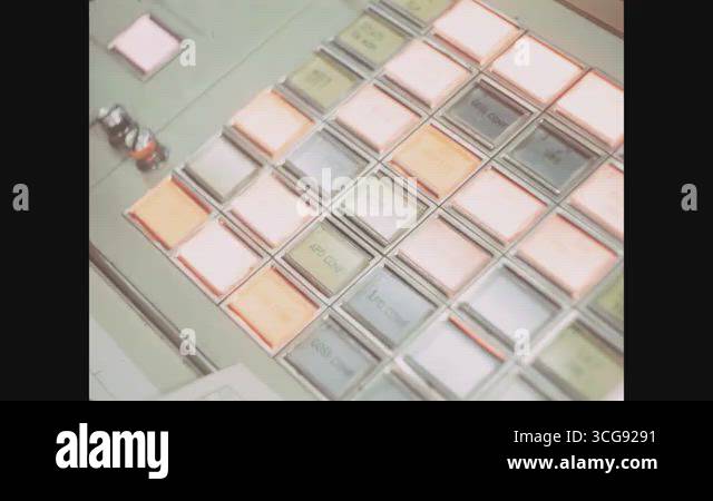 HOUSTON - 1971 - A control engineer pushes buttons in NASA's Mission ...