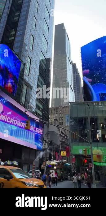 Midtown Led Sign Midtown New York. Manhattan advertising signs in broad daylight on Main ...