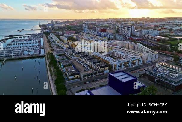 Lisbon , Nauru 7.07.2025: Aerial view of Vasco da Gama Tower Babylon ...