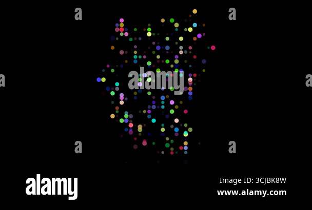 Sudan Country Shape Generative Animation with Dots Stock Video Footage ...