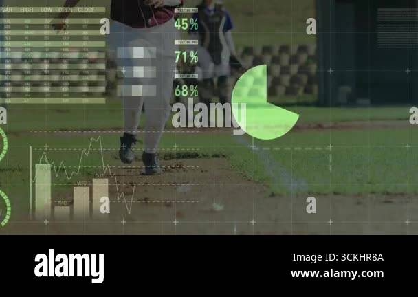 Base runner stepping out then running toward first base as tech ...