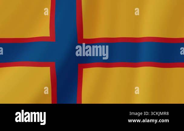 Ingrian People Waving Flag. Realistic Flag Animation. Seamless Loop ...