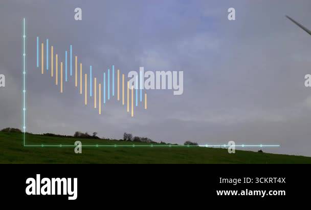 Scene opening candlesticks dropping, drawing trendline, shifting toward ...
