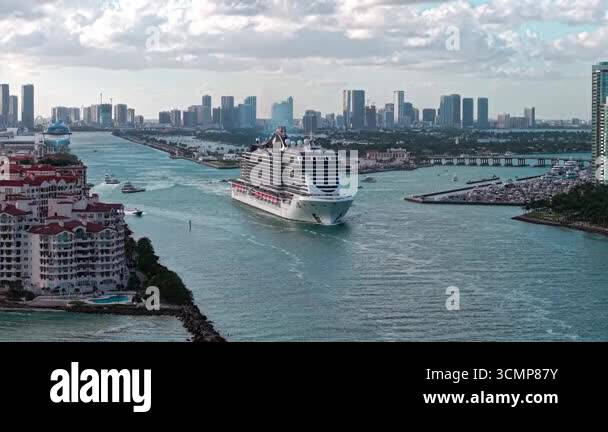 Miami Florida Usa March 19 2025 Msc Seascape Cruise Ship Voyage