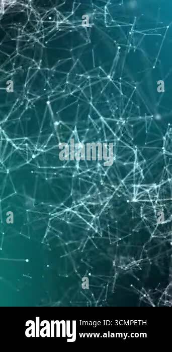 A dynamic and abstract digital plexus network pulsating with scientific ...