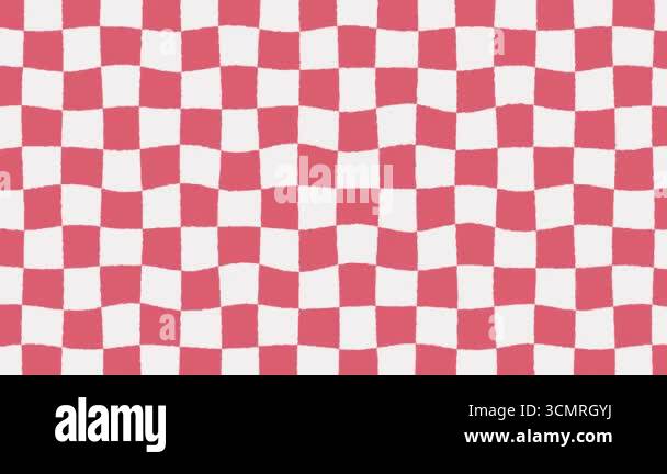 Waving Red Checker Flag Animated Background Seamless Loop Moving