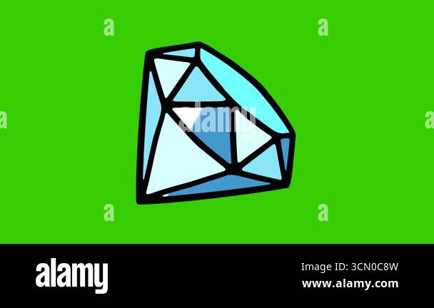 Scratch Animation Diamond Tutorial Cartoon shining diamond with sparkling effect animation Stock Video ...