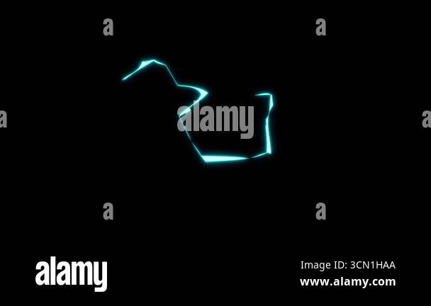 Electric Arcs Animation: Dynamic Blue Lightning Effects on Black ...