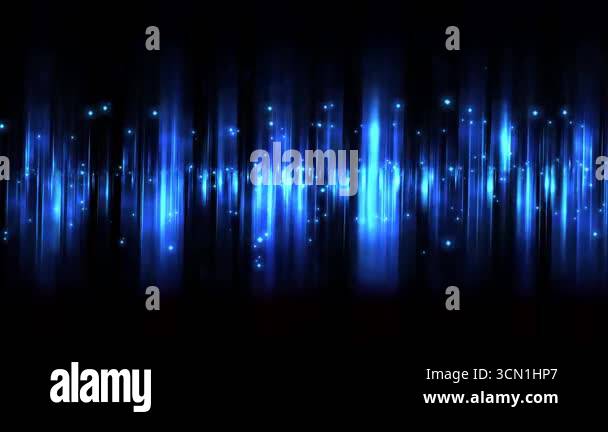 Abstract blue sound wave pattern with glowing elements, evoking a sense ...