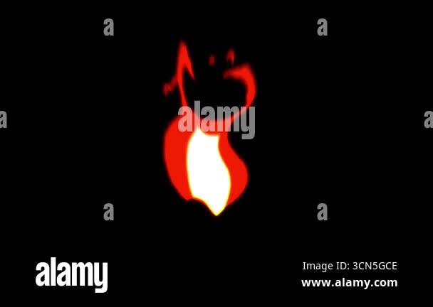 Animated Fire Effects: Looping Flame Animation in Red and White Color ...