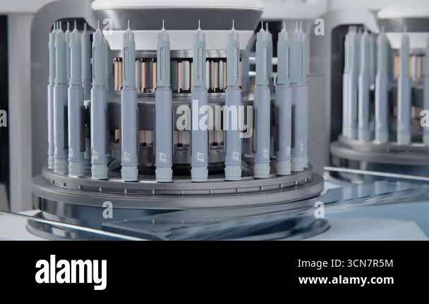 Health Insulin Injection Pens on Production Line during Production ...