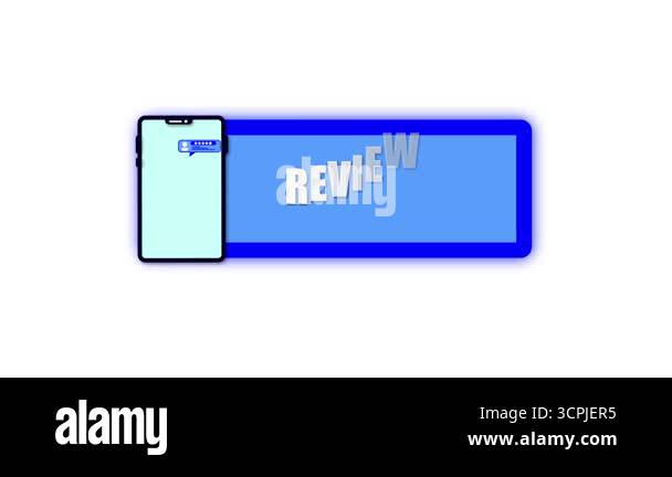 Mobile user interface motion graphic with five star reviews and ...