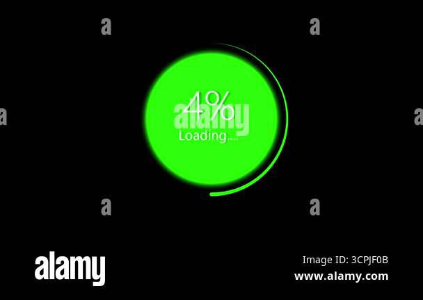 Loading bar green animation. Modern progress indicator for apps and ...