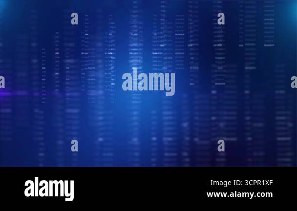 Dynamic abstract motion of glowing numbers and digital code patterns on ...