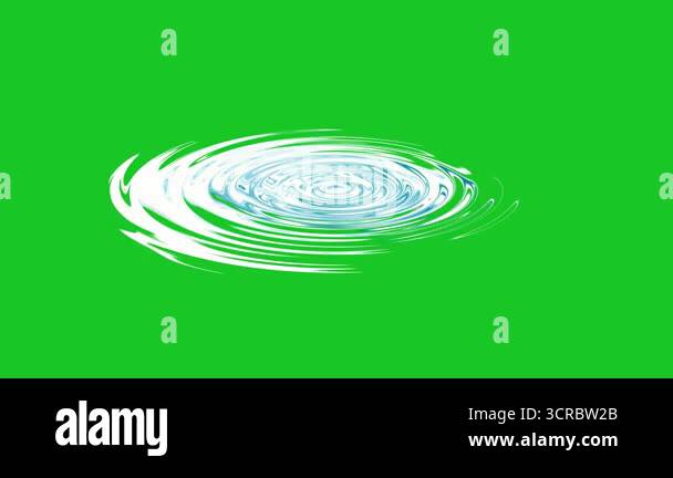 Water ripple waves effect motion graphics with green screen background ...