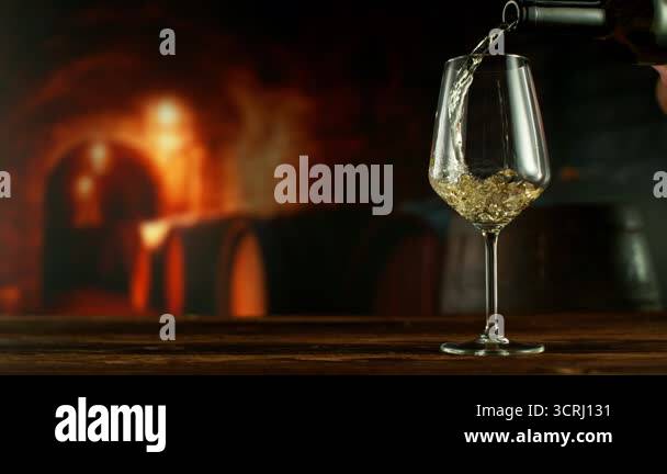 Super Slow Motion of Pouring Red Wine into Glass. Filmed on High Speed ...