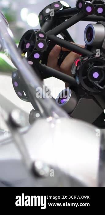 Taipei, Taiwan-26 April, 2019: Slow Motion of man scanning a motorcycle ...