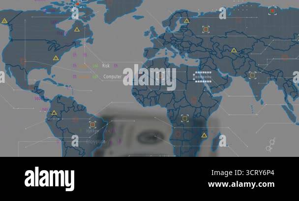 Opening blurred dollar behind map, tags appearing, nodes linking ...