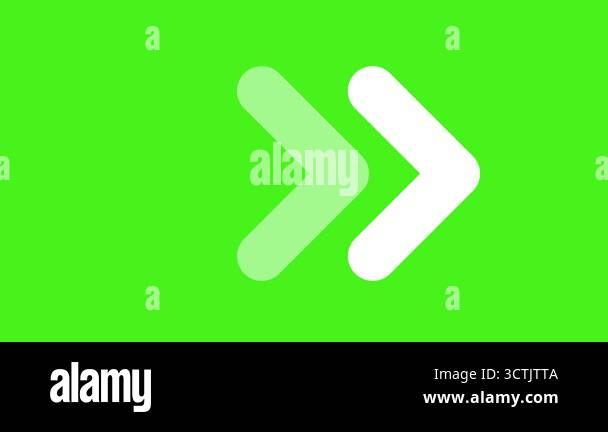 Seamless loop animation of bright green forward arrow symbols. Animated ...