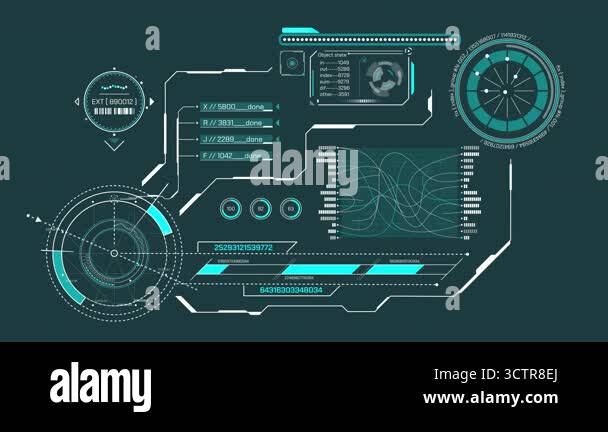 HUD interface in the style of high tech and future technologies ...