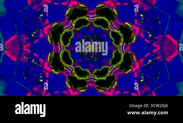 This seamless looping visual features a colorful tunnel design with ...