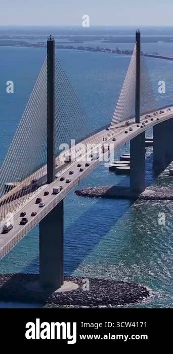Sunshine Skyway Bridge At Saint Petersburg In Florida United States