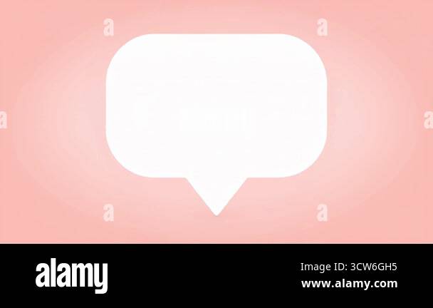 A minimalist design featuring a blank white speech bubble centered on a ...