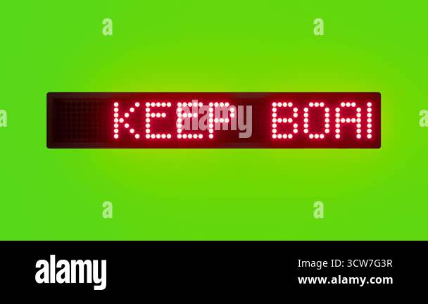 KEEP BOARDING PASS AND ID READY Scrolling Red Dot Matrix LED Text ...