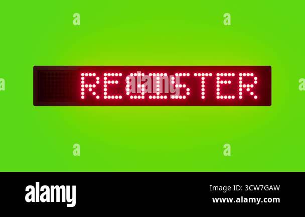 REGISTER TODAY TO GET VIP SHOPPING BENEFITS Scrolling Red Dot Matrix ...