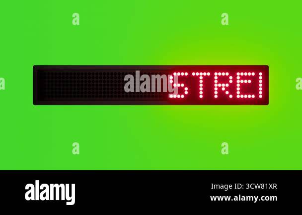 STRENGTH COMES FROM STRUGGLE Scrolling Red Dot Matrix LED Text ...