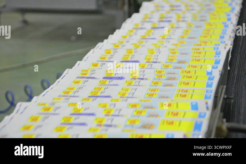 Web Offset Printing Press Folding a Daily Newspaper - Stock Video. Web ...