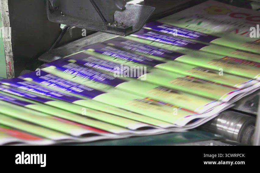 print plant factory closeup, LOOP BACKGROUND Stock Video Footage - Alamy