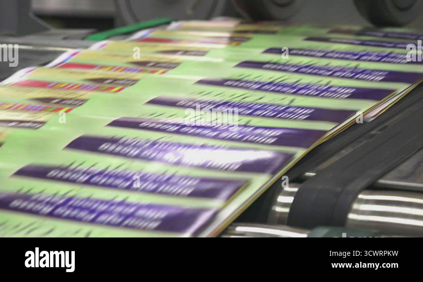 print plant factory closeup, LOOP BACKGROUND Stock Video Footage - Alamy
