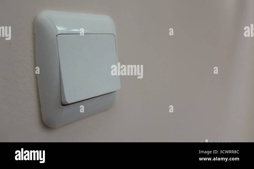Electric switch is turned on and off Stock Video Footage - Alamy