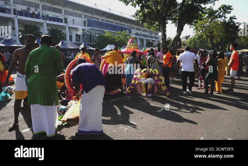 Kavadi bearer ritual in morning Stock Videos & Footage - HD and 4K ...