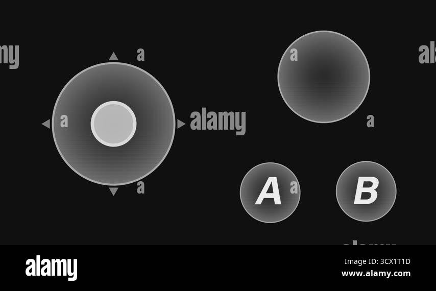 Game Controllers or Joysticks in Mobile game. Game interface element ...