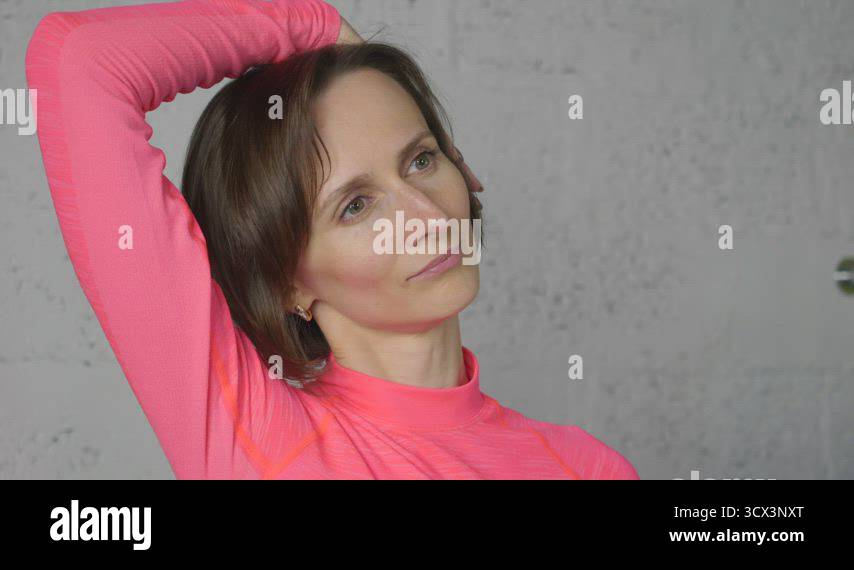 Woman exercise stretching neck Stock Videos & Footage - HD and 4K Video ...